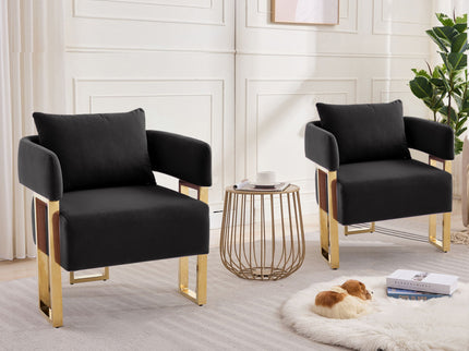 Modern Classic Design Decorative Chair Teddy Fleece Upholstered And Metal Foot