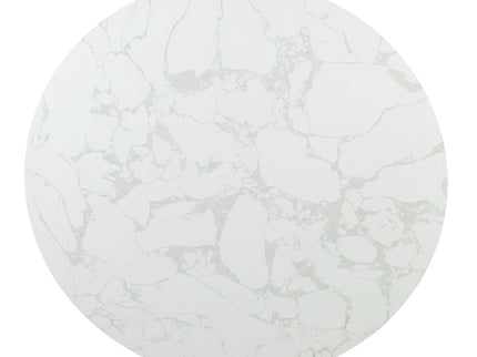 Clayten - Around Dining Table - Marble / Espresso