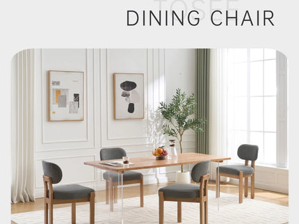 Dining Chairs With Ergonomic Backrest And Adjustable Feet (Set of 2)