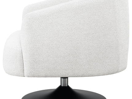 Upholstered Swivel Accent Chair, 360 Degree Rotation - Beige