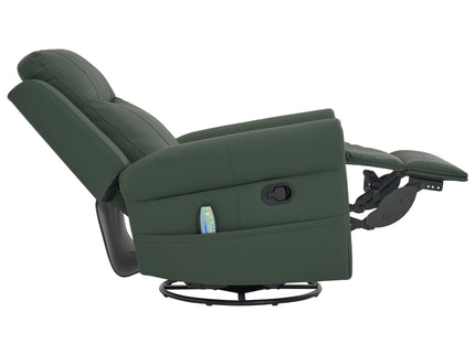 Manual Recliner Chair With 270 Degree Swivel, Massage & Heating, Dual Reclining Positions