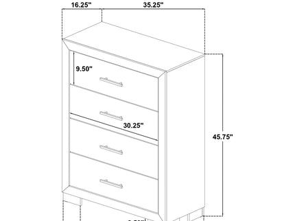 Merritt - 4 Drawer Bedroom Chest - Light Oak