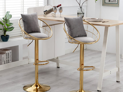 Unique Design Bar Chair, 360 Degree Rotation, Adjustable Height, Suitable For Dining Room And Bar