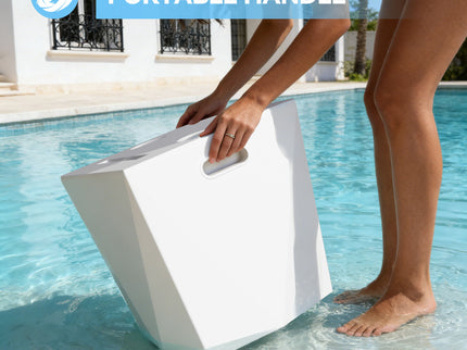 End Table With 2 Cup Holders And 1 Tablet Holder For Outdoor - White