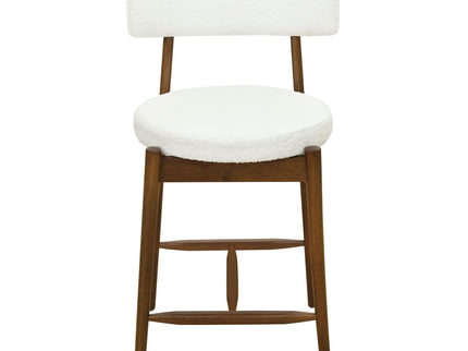 Mid Century Modern Counter Stools, Fabric Upholstered Chairs