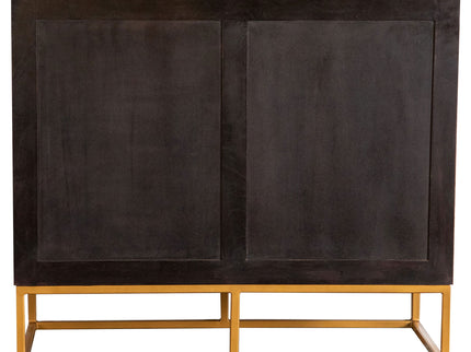 Denali - 2 Door Accent Cabinet With Variegated Grain Doors And Soft Base - Walnut