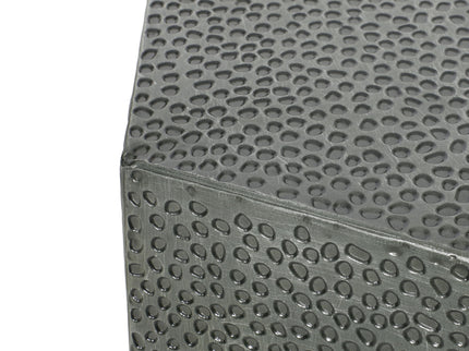 Modern Hammered Iron Geometric End Table