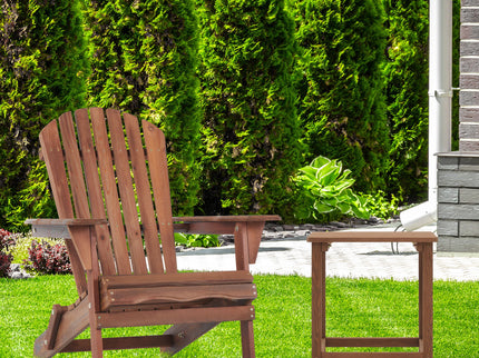 Lounge Patio Chair For Garden Outdoor Wooden Folding Adirondack Chair (Set of 2) Solid Cedar Wood Lounge Patio Chair For Garden