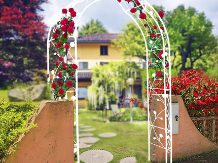 Metal Garden Arch Assemble Freely With 8 Styles Garden Arbor Trellis Climbing Plants Support Rose Arch