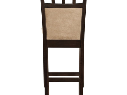 Upholstered Counter Height Stools (Set of 2) - Beige / Brown