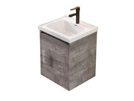 Floating Bathroom Vanity Combo, Wall Mounted Cabinet With Sink & Soft Close Doors For Small Bathrooms