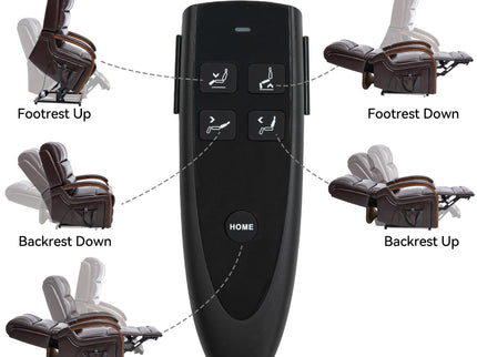 Power Lift Recliner Chair Dual Motor Infinite Position With Heat Massage And Heavy Duty Motion Mechanism - Brown