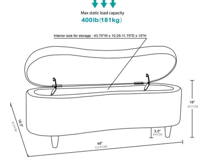 Flip Top Storage Bench