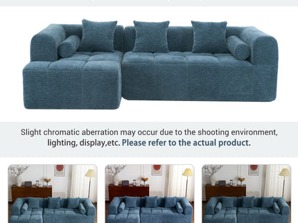 Sectional Free Combined Sofa With 2 Side Pockets