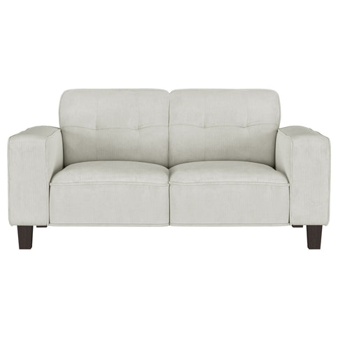 Xana - 2 Piece Upholstered Track Arm Sofa Set - Greige