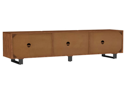 Harper - TV Stand Media Console With Curved Doors - Brown