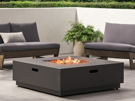 Modern Square Fire Pit With 50, 000 Btu
