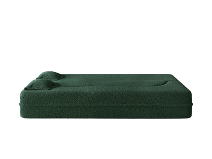 Modern Floor Sleeper Sofa Bed With 2 Pillows, Convertible Twin Size Folding Mattress For Living Room