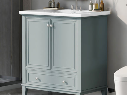 Modern Bathroom Vanity With Sink Combo, Doors And Drawer