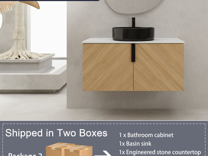 Wall Mounted Bathroom Vanity & Art Sink