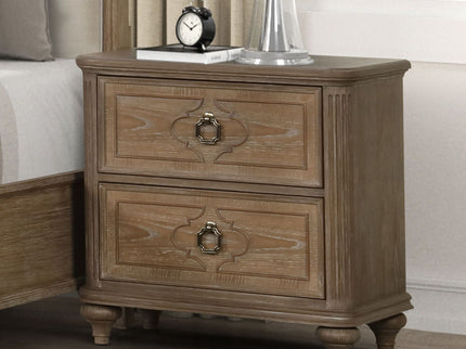 3 Piece Bed Set With 2 Nightstands, Upholstered Headboard, USB Ports