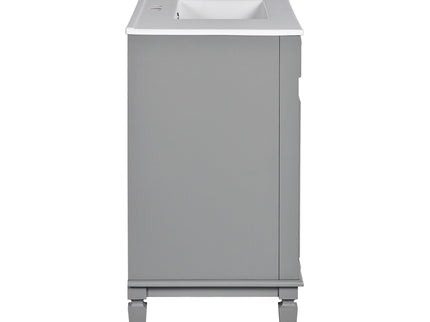 Bathroom Vanity With Top Sink, Basin On Cabinet With 2 Soft Closing Doors And 2 Drawers