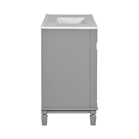 Bathroom Vanity With Top Sink, Basin On Cabinet With 2 Soft Closing Doors And 2 Drawers