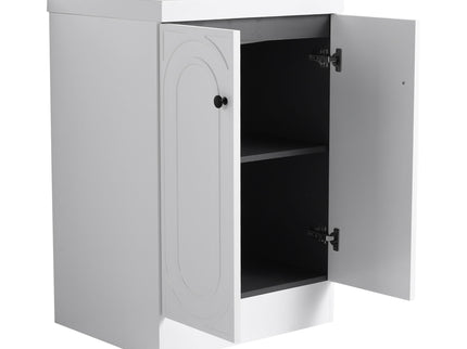 Contemporary Freestanding Bathroom Vanity With Resin Sink & Soft-Close Cabinet Doors