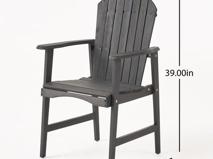 Outdoor Weather Resistant Acacia Wood Adirondack Dining Chairs (Set of 2)
