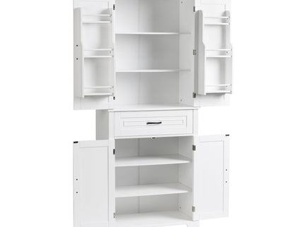 Bathroom Storage Cabinet With Doors And Drawer, Adjustable Shelf
