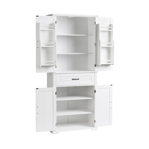 Bathroom Storage Cabinet With Doors And Drawer, Adjustable Shelf