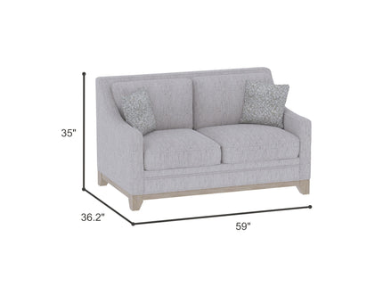 Loveseat With Casual Accent - Gray