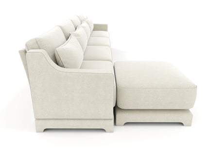 Stylish Sofa With Ottoman And Lumbar Pillows, Ergonomic Design