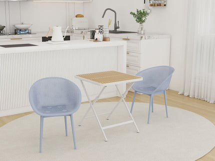 2 Pack Lounge Chair Set & Folding Square Table