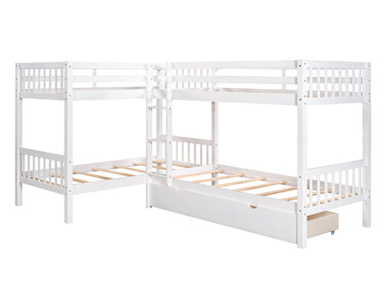 L Shaped Bunk Bed With Drawers