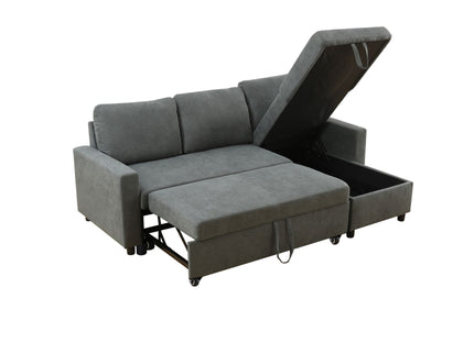 L - Shaped Convertible Sofa Bed With Storage Chaise