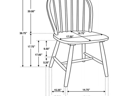 Greer - 5 Piece Dining Set With Drop Down Leaf Table And Curved Back Chairs - White