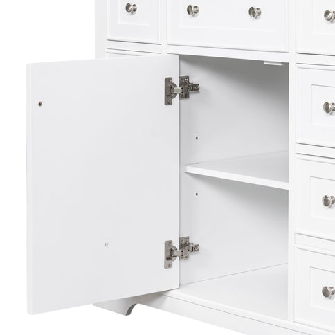 Modern Bathroom Vanity Base Only With 1 Cabinet And 6 Drawers