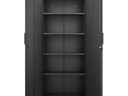 2 Door File Cabinet With Lock, 4 Adjustable Shelves, Heavy-Duty