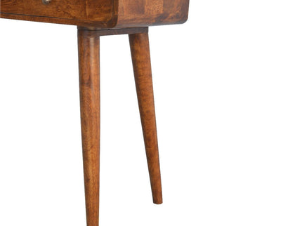Curved Chestnut Console Table