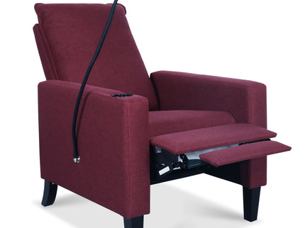 Recliner Chairs For Adults, Adjustable Recliner Sofa With Mobile Phone Holder & Cup Holder, Modern Reclining Chairs Fabric Push Back Recliner Chairs For Living Room, Bedroom