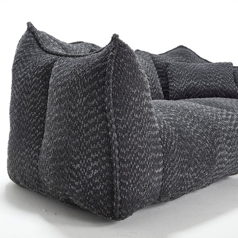 Comfortable Dual Beanbag Chair With High Resilience Foam Core For 2 People