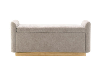 Upholstered Storage Bench With Safety Hinge