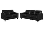 Black / 2 Pc. Sofa, Loveseat