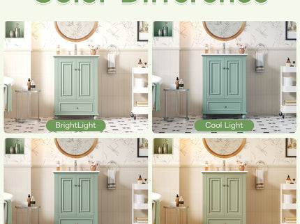 Modern Bathroom Vanity With Sink, Cabinet With Drawer And Dividers, Rectangular Storage Unit