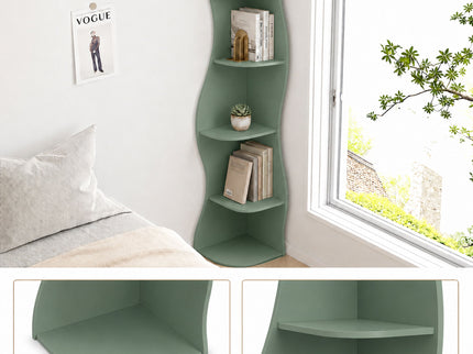 5 Tier S - Shaped Corner Shelf For Living Room