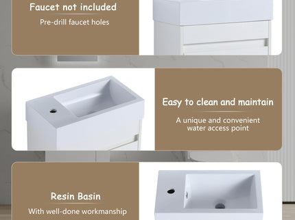 Sink Floating Bathroom Vanity With Soft Close Cabinet Door