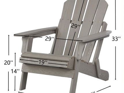 Oversize Outdoor Folding Adirondack Chair - Gray