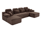 Dark Brown / U-Shaped Sectional