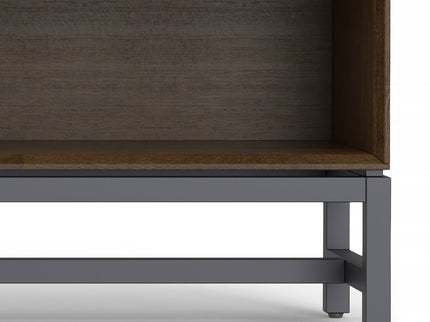Banting - Low Wide Bookcase - Walnut Brown